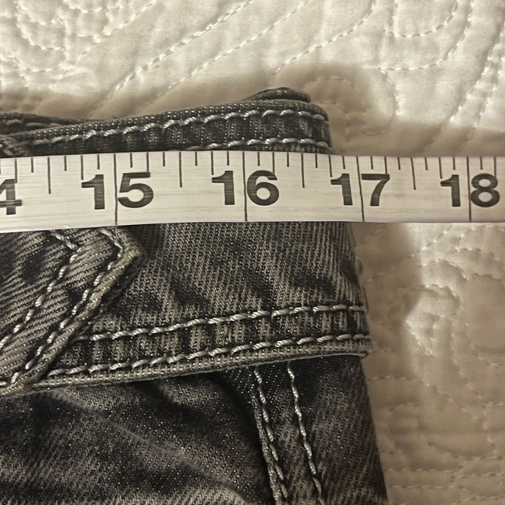 Capture Denim Studded Washed Black Denim Mini Skirt w/ Rhinestone Belt, Medium - Picture 8 of 10
